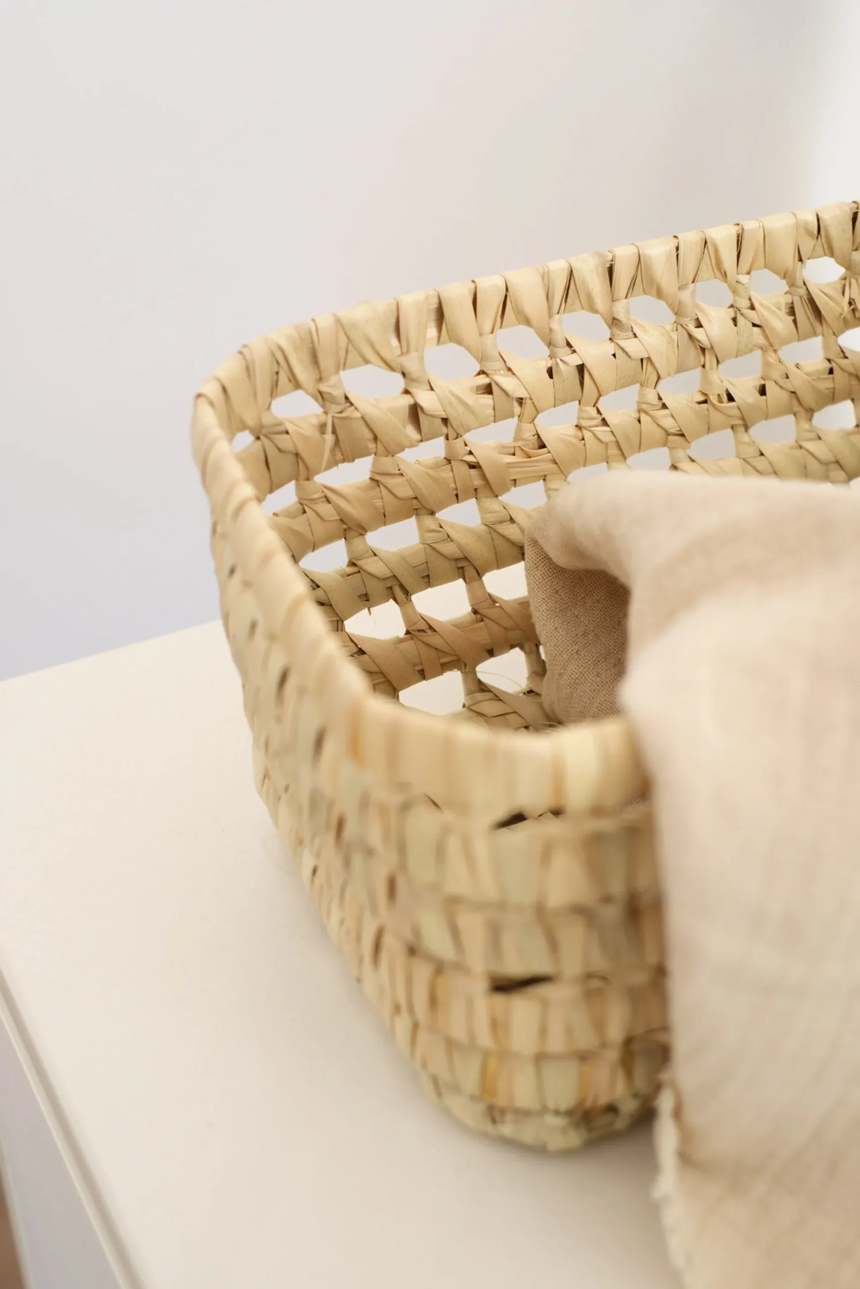 Sélection M Panier de rangement en paille tressé main Discount