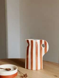 Sélection M Pichet Rayé Terracotta Discount