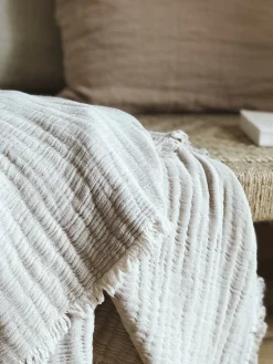 Sélection M Plaid en coton naturel Clearance