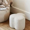Sélection M Pouf bouclette trèfle beige Sale