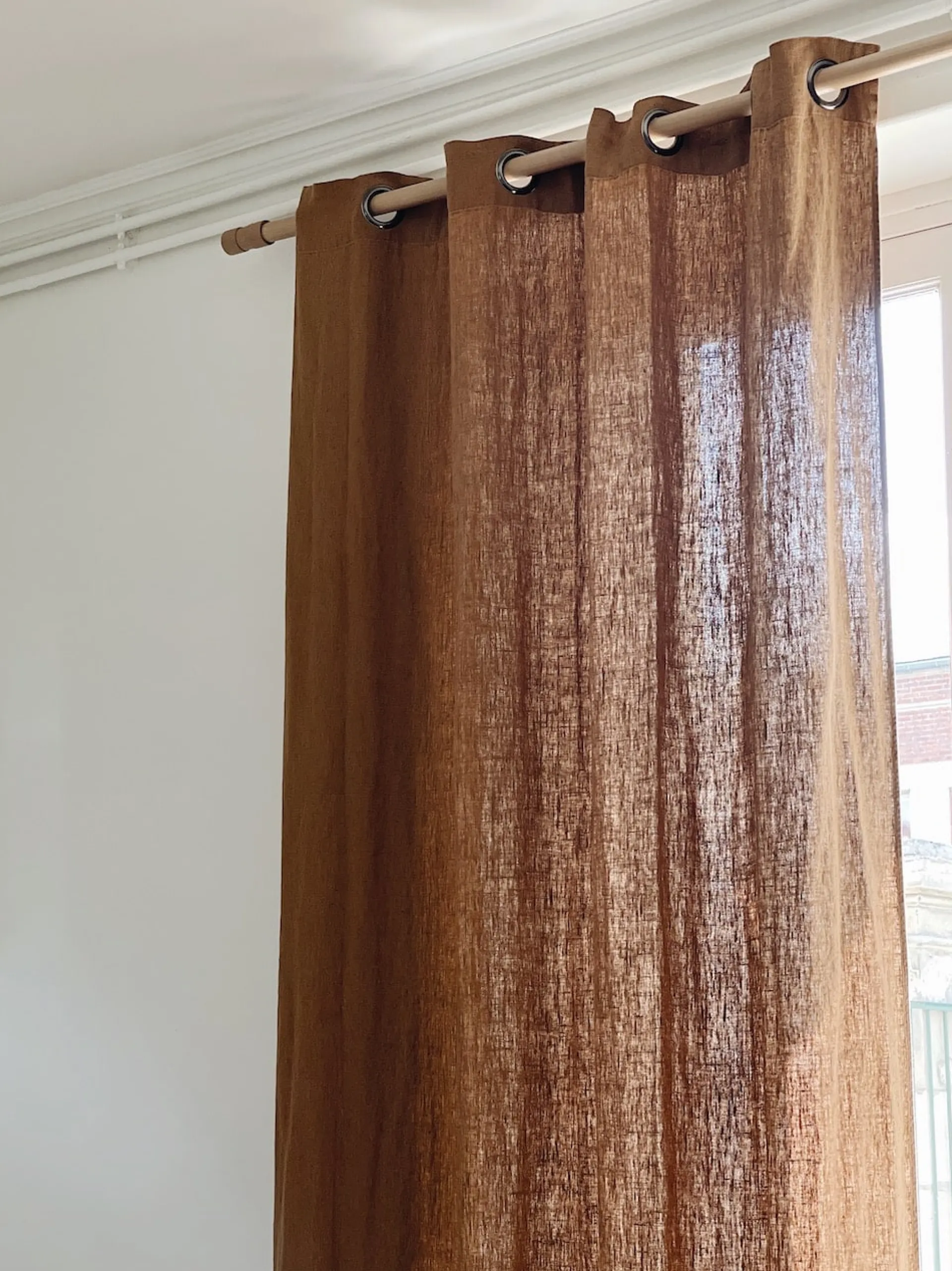 Sélection M Rideau lin coton Olive, Naturel, Tabac,vendu à l’unitéLavable en machine max. à 60°Eau de javel interditeRepasser max. à 150°CSéchage à température modérée max.60°C Clearance