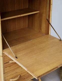 Sélection M Secrétaire en rotin vintage New