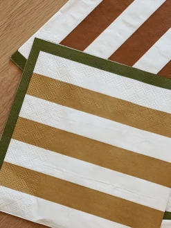 Sélection M Serviettes en papier rayées Sale