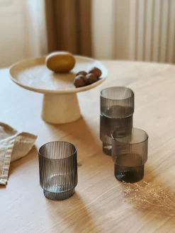 Sélection M Set de 4 verres fumé gris