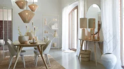 Sélection M Suspension en corde crème Hot