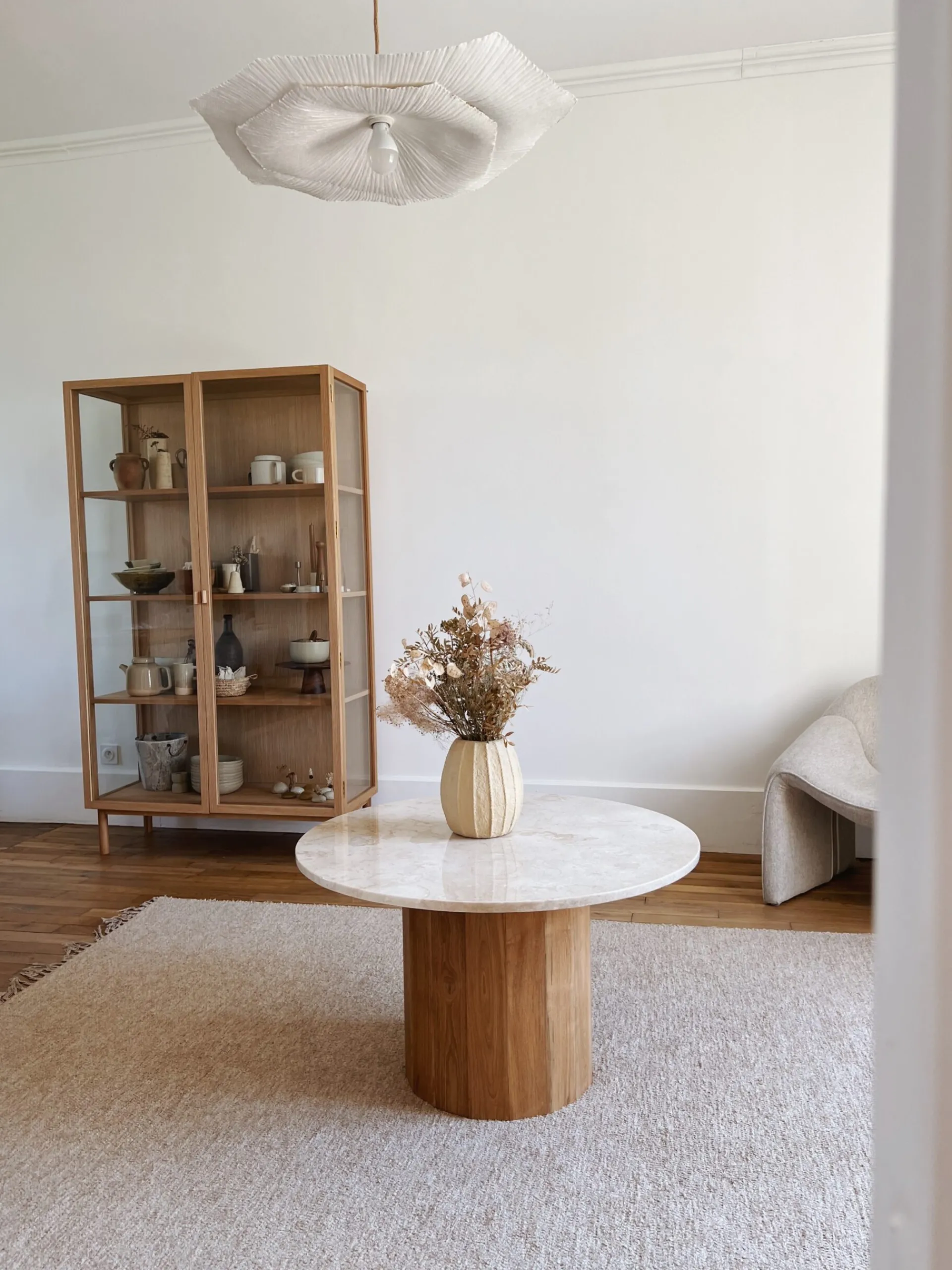 Sélection M Suspension luminaire “fleur” en papier mâché M/L Outlet