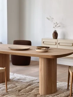 Sélection M Table à manger moderne en chêne massif 200x100cm Clearance