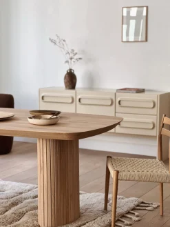 Sélection M Table à manger moderne en chêne massif 200x100cm Clearance