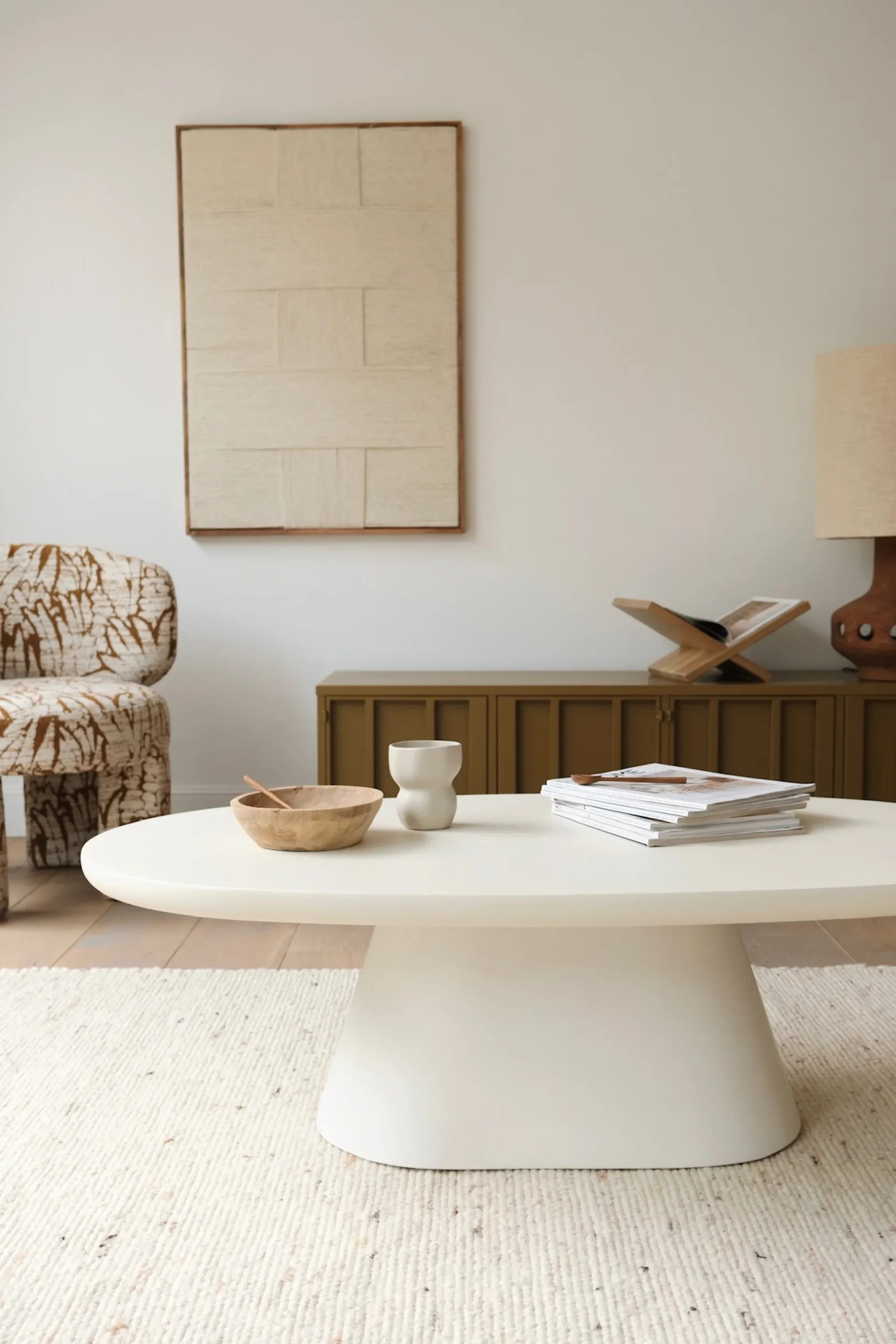 Sélection M Table basse ciment blanc Sale