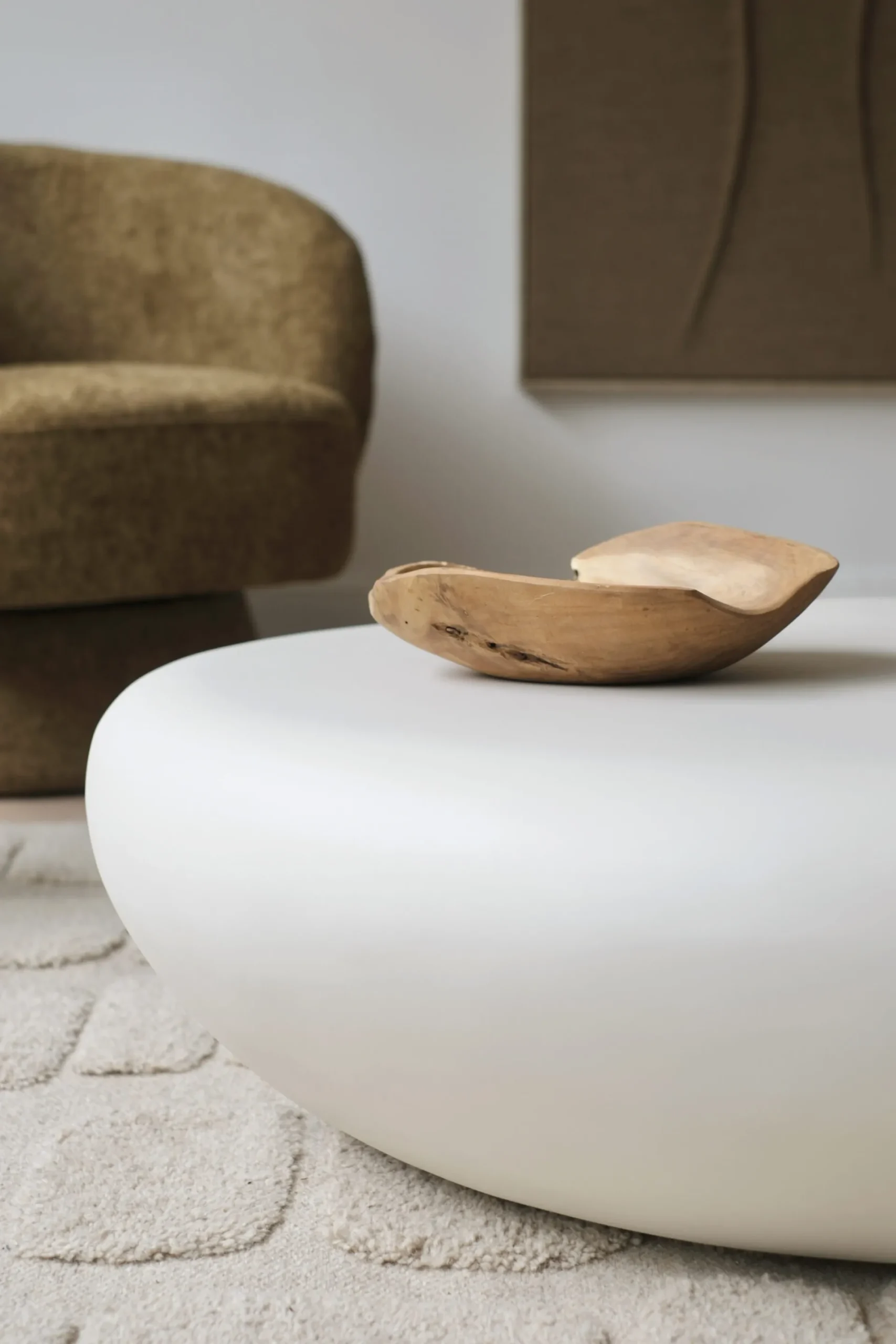 Sélection M Table basse forme organique en microciment Outlet