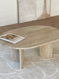 Sélection M Table basse travertin ovale Online