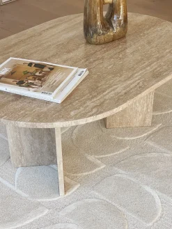 Sélection M Table basse travertin ovale Online