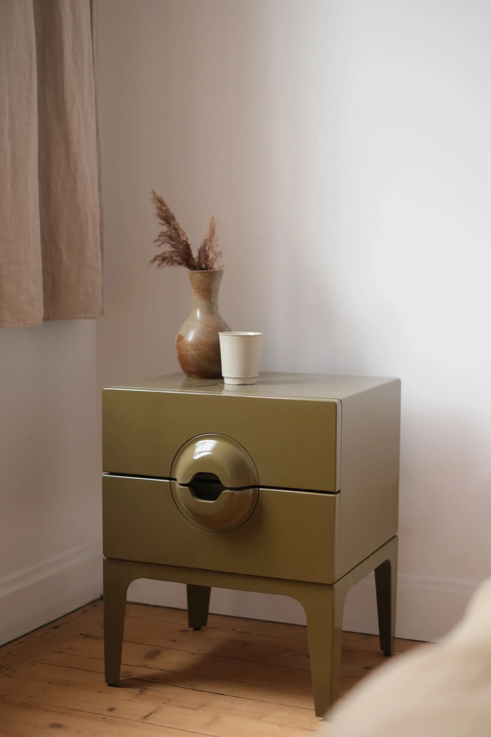 Sélection M Table de chevet vert olive Outlet