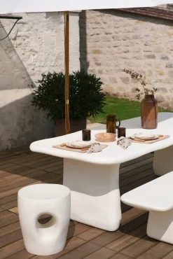 Sélection M Table de jardin en résine blanche New