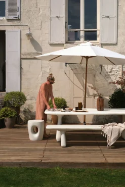 Sélection M Table de jardin en résine blanche New