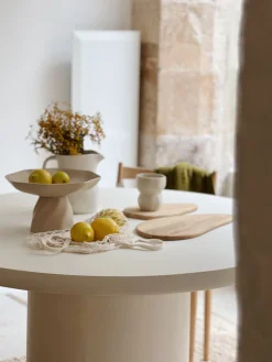 Sélection M Table ronde de salle à manger – enduit à la chaux Best
