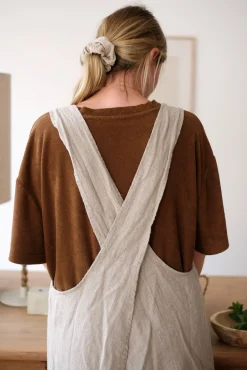 Sélection M Tablier japonais en lin Sale