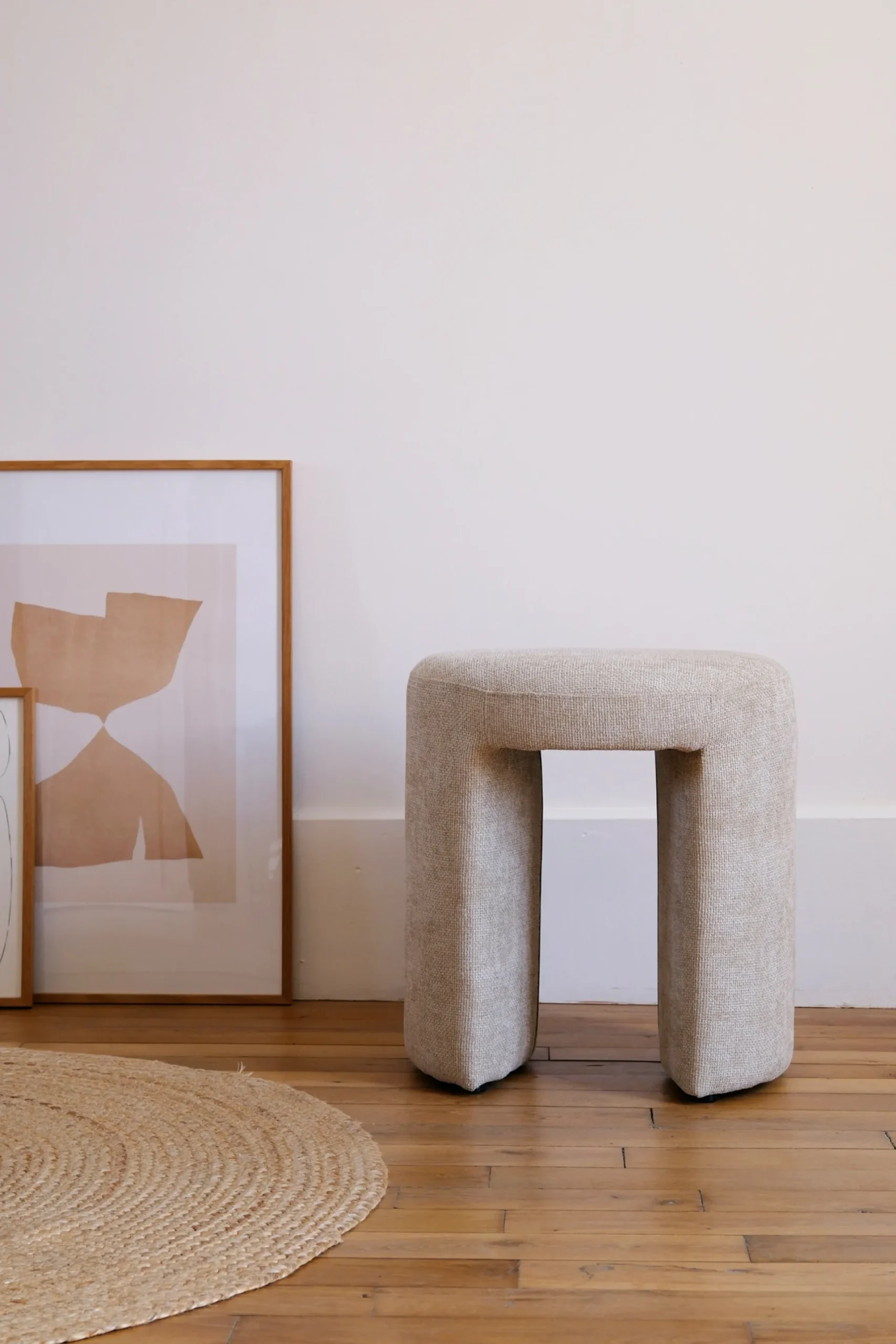 Sélection M Tabouret rond en Tissu Discount