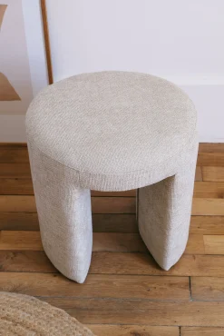 Sélection M Tabouret rond en Tissu Discount