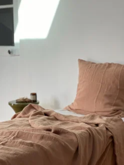 Sélection M Taies d’oreiller en lin lavé / coton – 4 couleurs Clearance