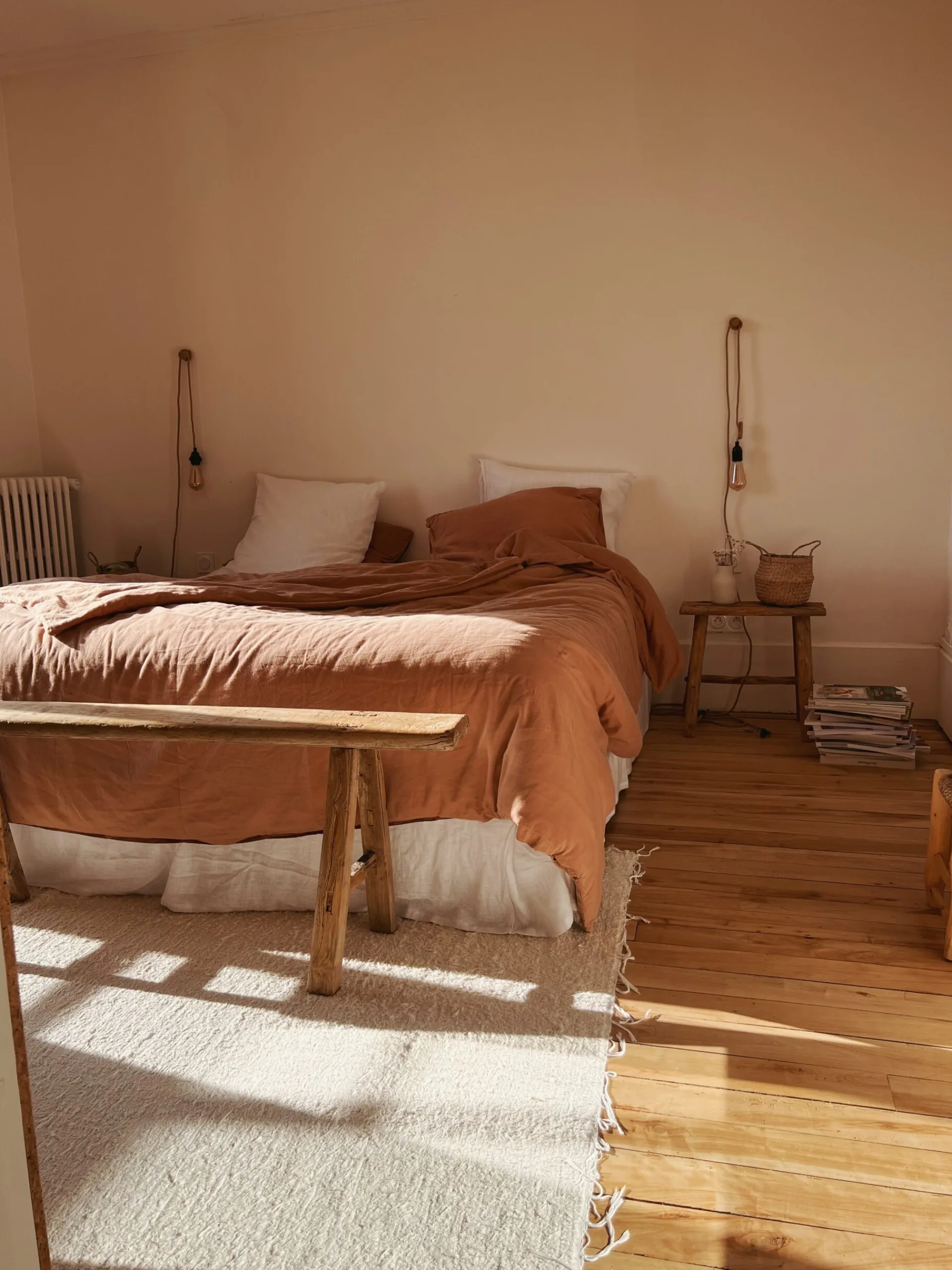 Sélection M Tapis écru unis en coton recyclé New