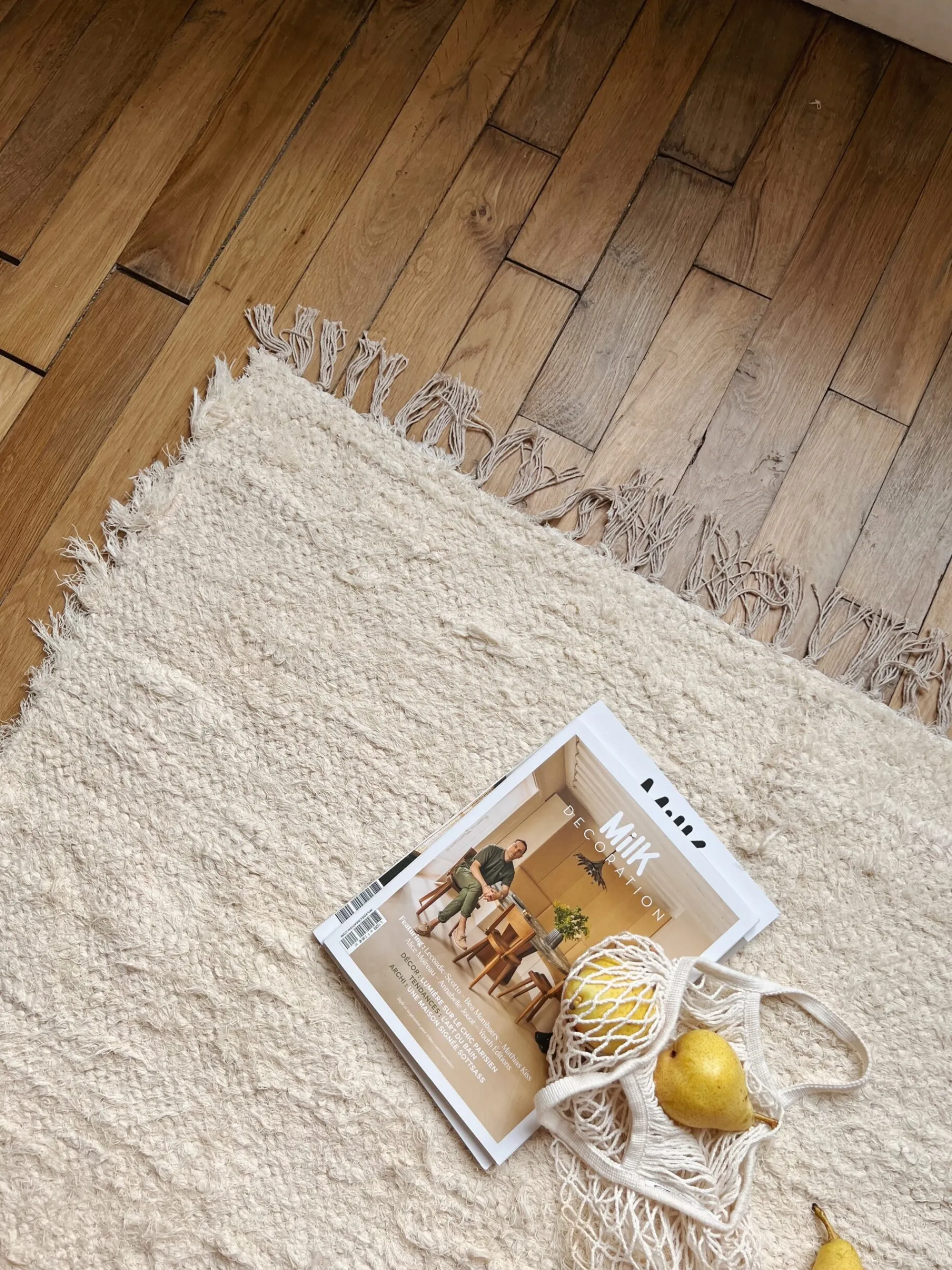 Sélection M Tapis écru unis en coton recyclé 200X300cm Hot