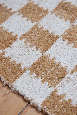 Sélection M Tapis damier en coton tissé 140x200cm Online