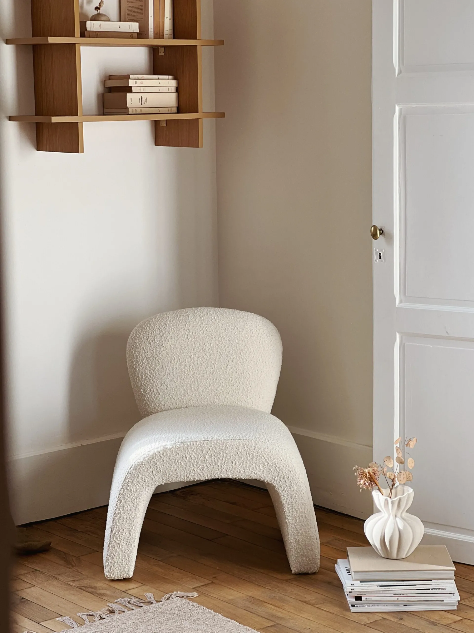 Sélection M Vase collerette en céramique blanc New