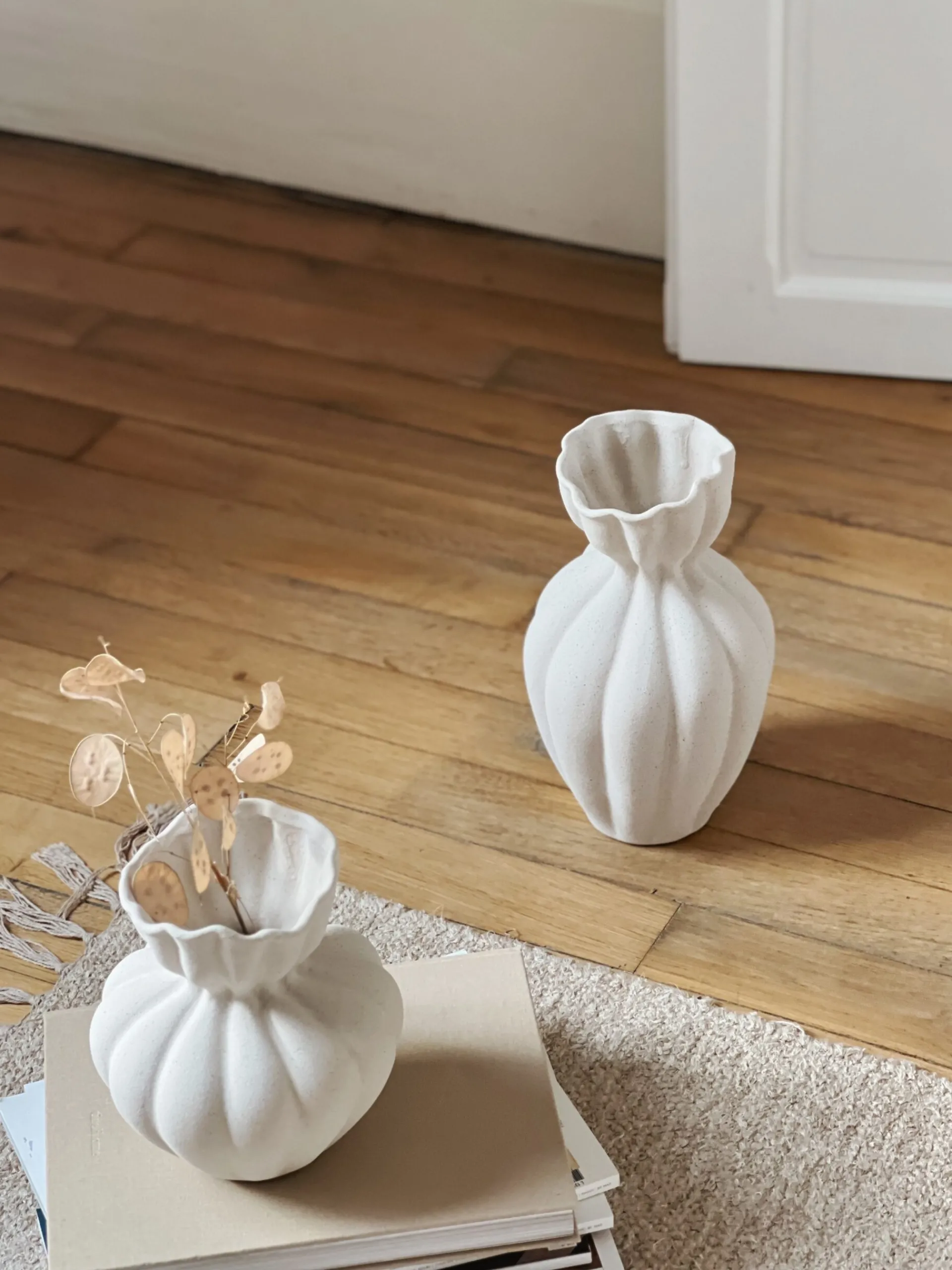 Sélection M Vase collerette en céramique blanc New