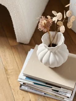 Sélection M Vase collerette en céramique blanc New