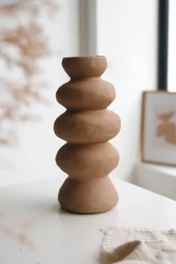 Sélection M Vase en céramique ondulé Clearance