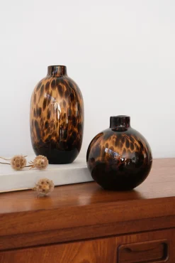 Sélection M Vase Léopard en verre ambré – 2 tailles Hot